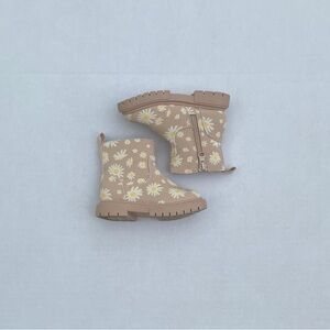 Cat & Jack Floral Tan Kid Boots